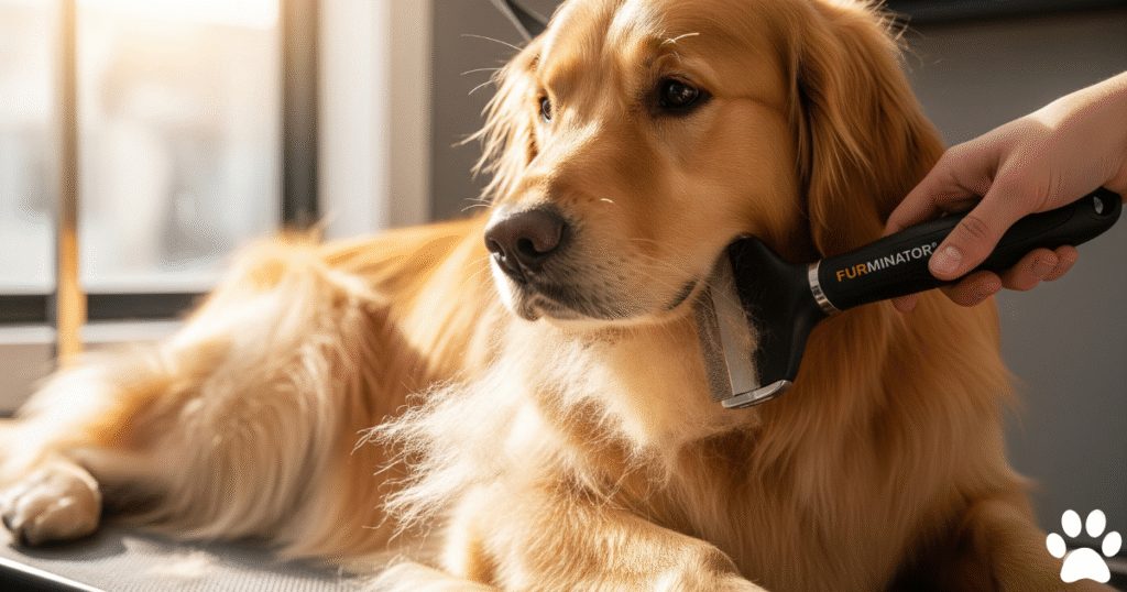 Hertzko Self-Cleaning Brush for Golden Retriever