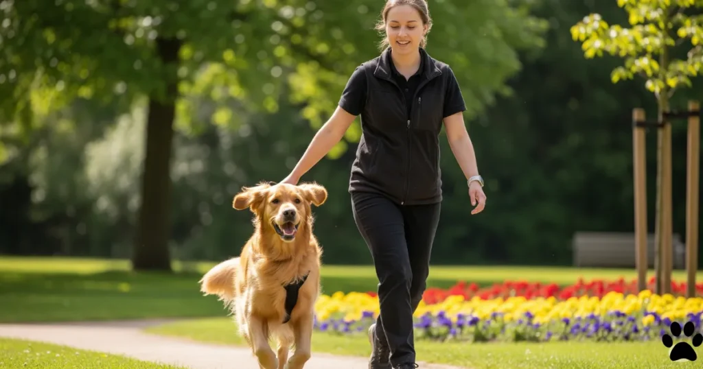 Calm walks with your Golden Retriever