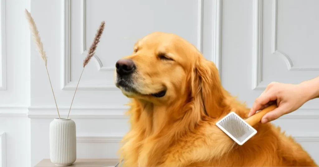 Brush a Golden Retriever