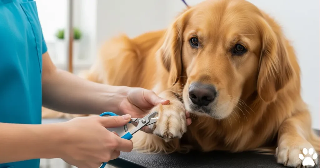 Nail Trimming of Golden Retriever Grooming Challenges