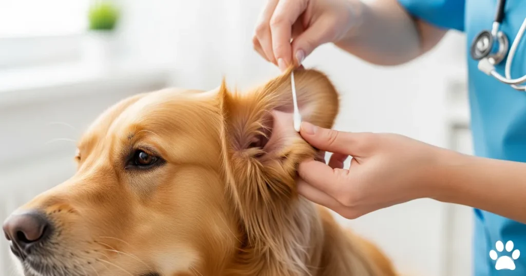 Ear Cleaning of Golden Retriever Grooming Challenges