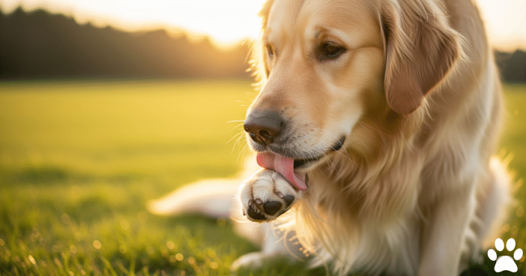 Golden Retriever Paw Licking