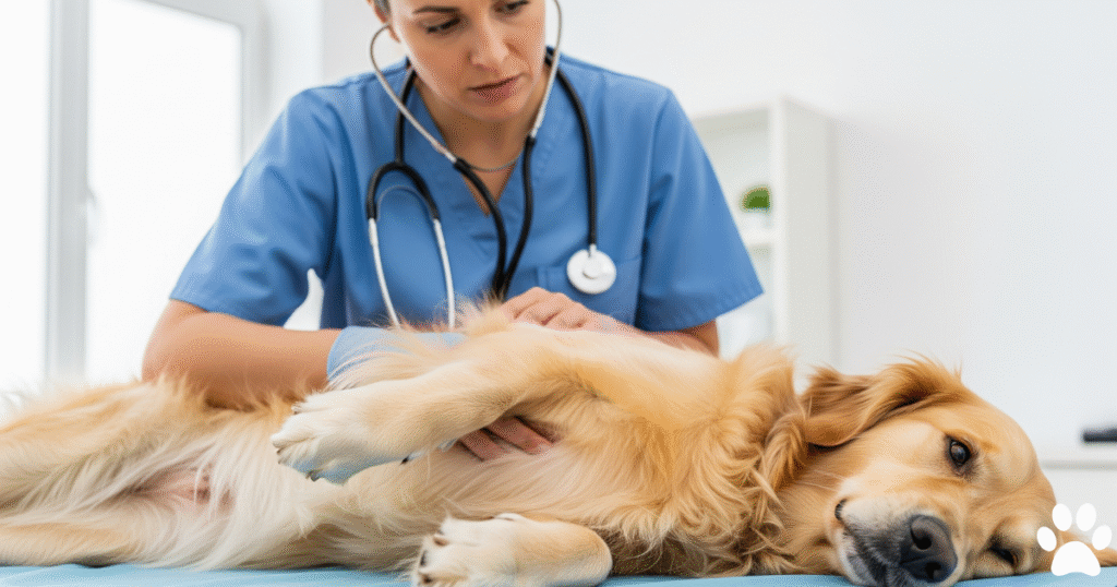 Vet Checkup for Golden Retriever Bloating