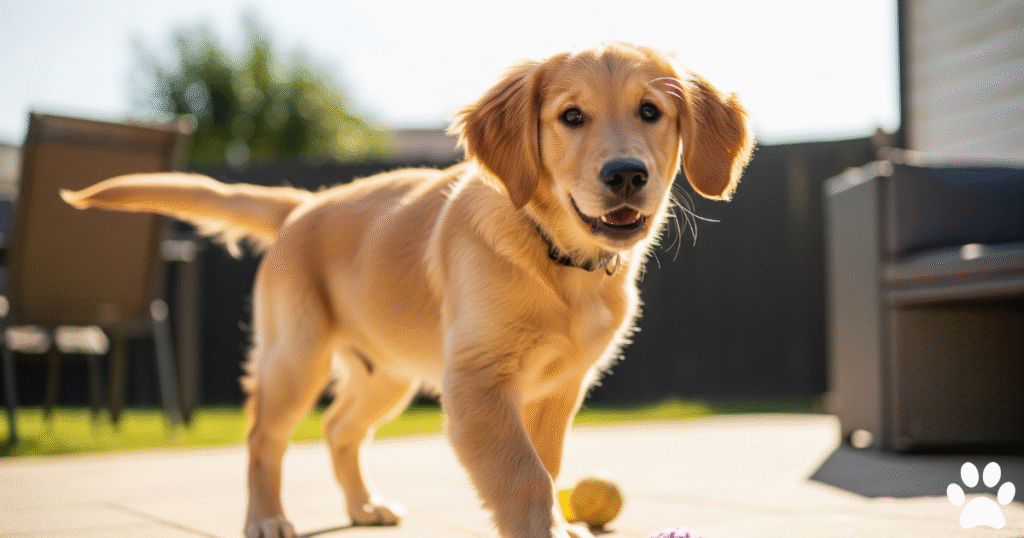 Golden Retrievers at Puberty 6 months