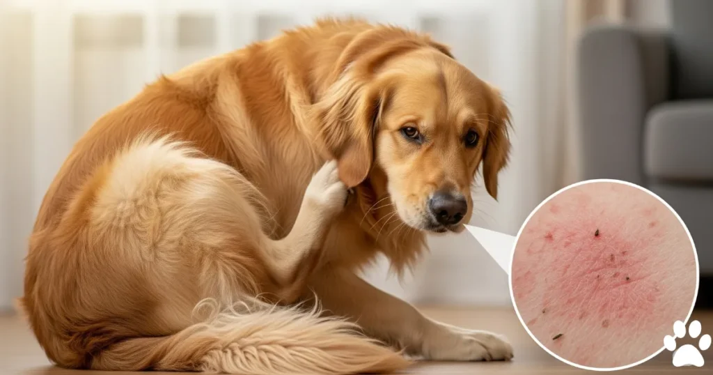 Flea allergy Golden Retriever