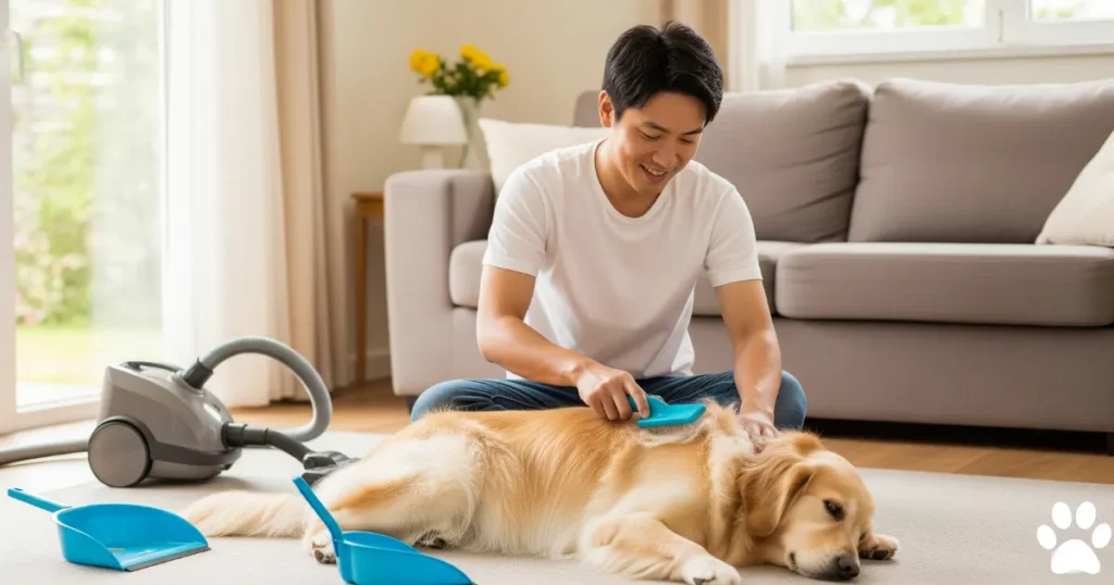 Clean Up Golden Retriever After Outdoor Play