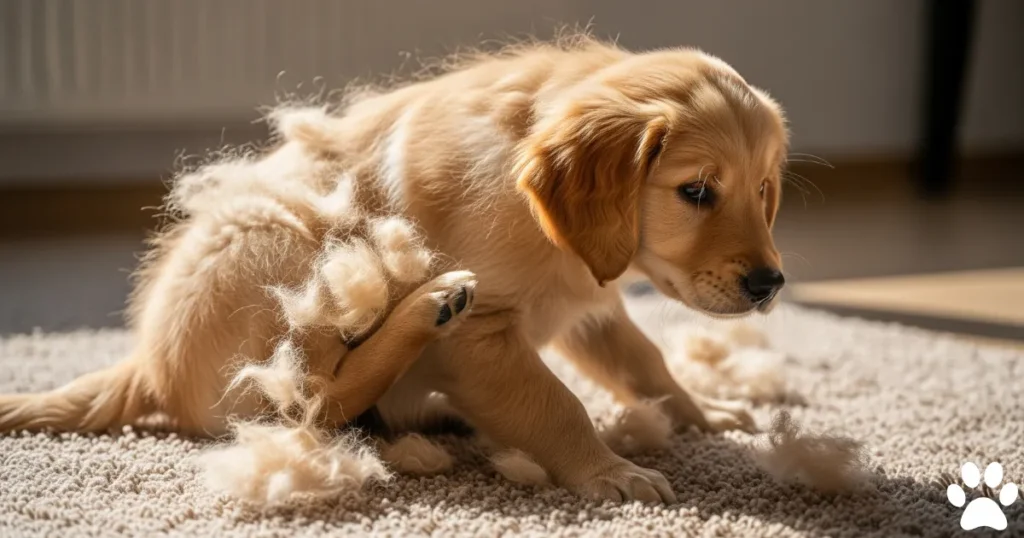 Puppy Golden Retriever Molting
