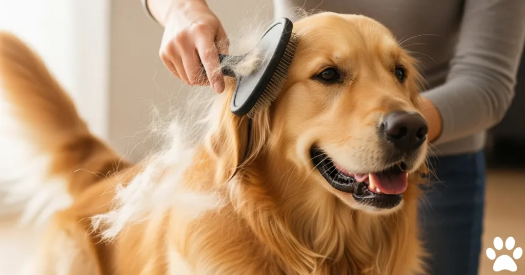 Daily Brushing to avoid Golden Retriever Molting
