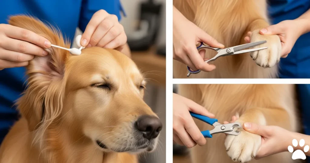 Ear and Nail Care of Golden Retriever