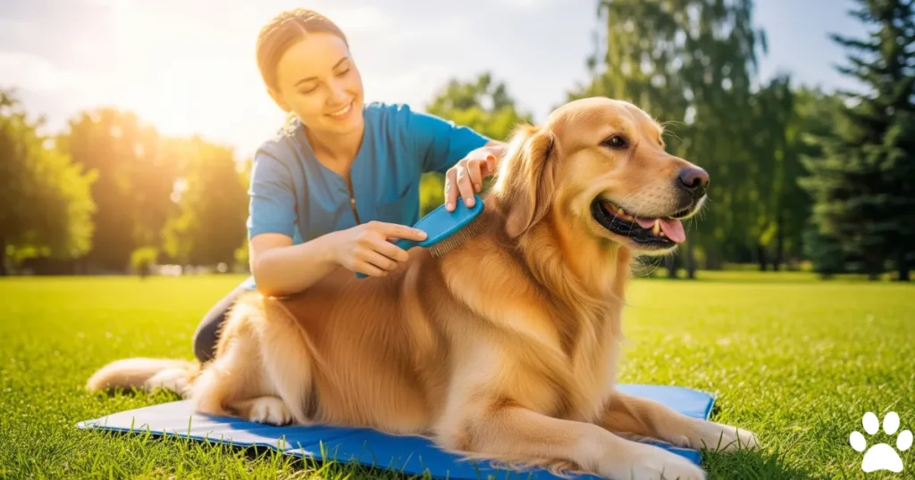 Summer Grooming a Golden Retriever