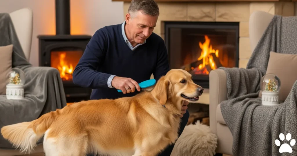 Winter Grooming a Golden Retriever