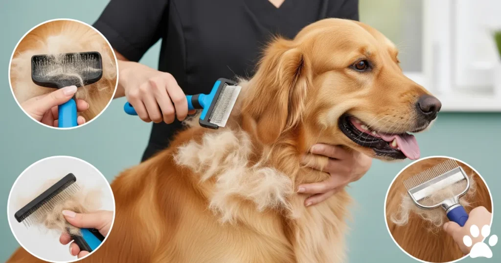 Shaved Golden Retriever: deShedding Tools