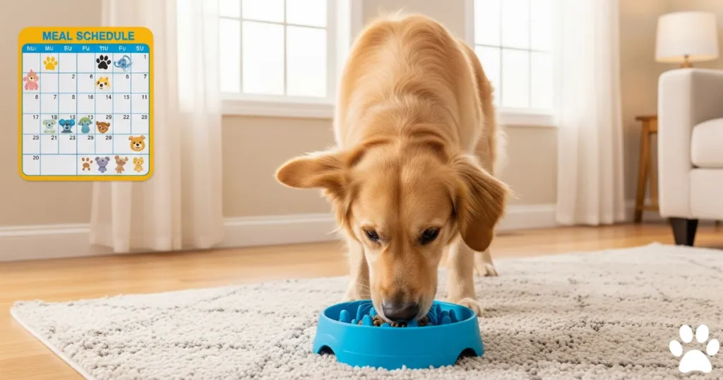 Prevention of causes of bloat in dogs