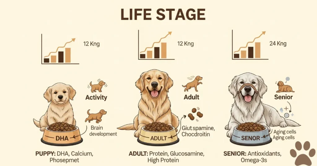 Healthiest Kibble for Dogs: Life Stage of Dogs