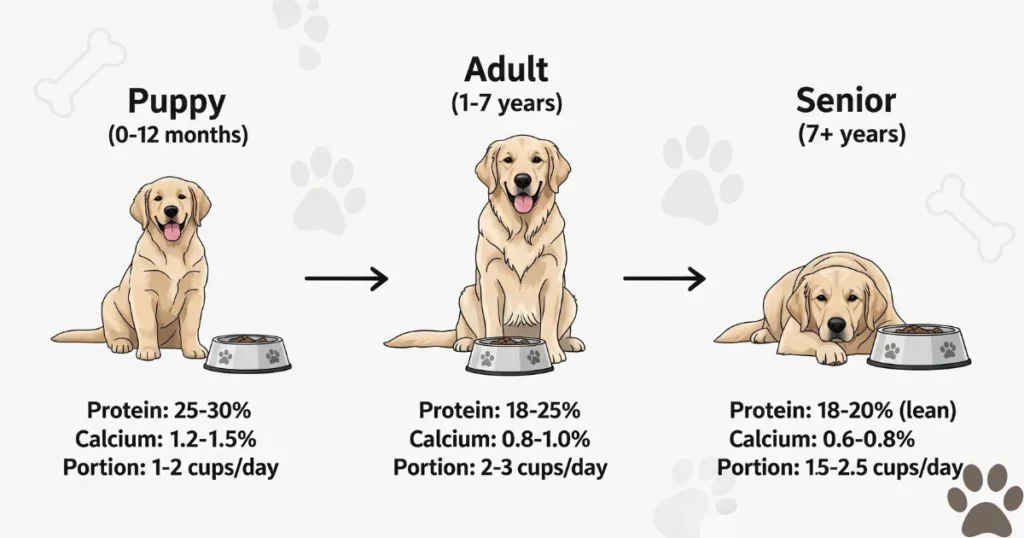 Nutritional Needs by age: Large Breed Dog Food