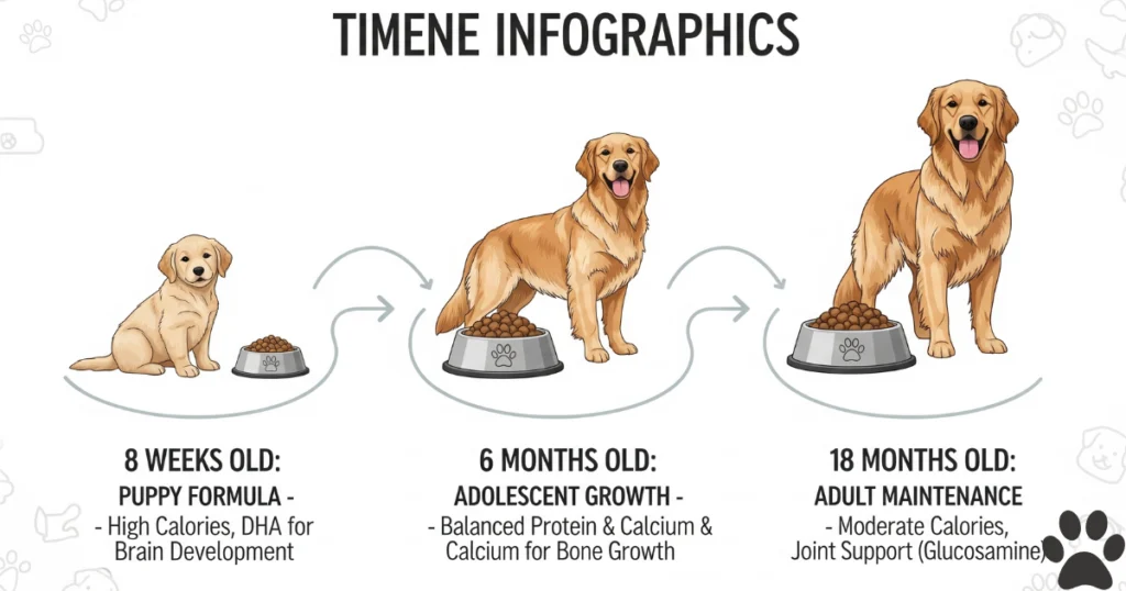 Age based feeding: Puppy Food for Large Breeds