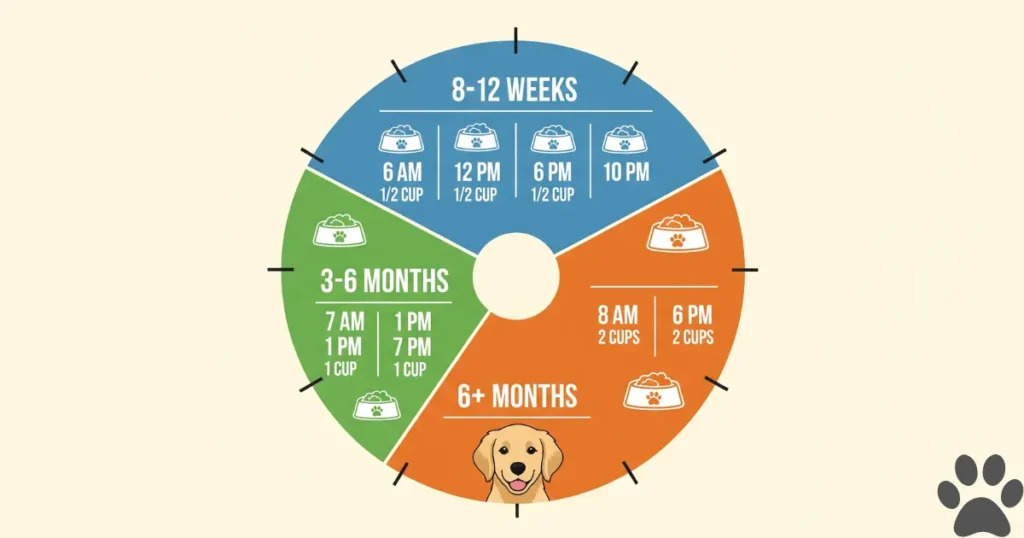 Feeding schedule by age: Puppy Food for Large Breeds