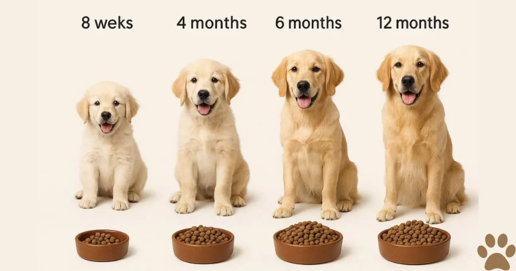 Golden Retriever Feeding Chart by Age: Golden Retriever Puppy Feeding Chart