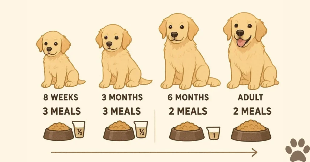How Much To Feed a Puppy Chart: 8 Week to 6 Month Feeding Schedule