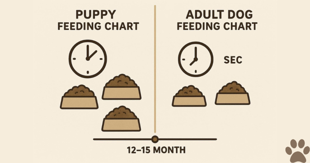 How Much to Feed a Dog per Day Chart: Transitioning from Puppy to Adult Feeding Chart
