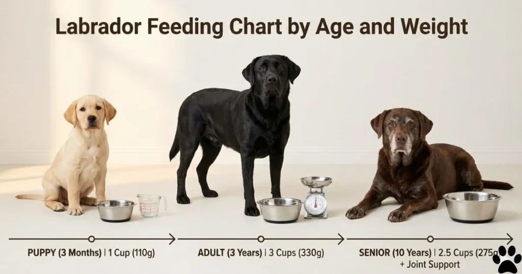 Labrador Feeding Chart by Age