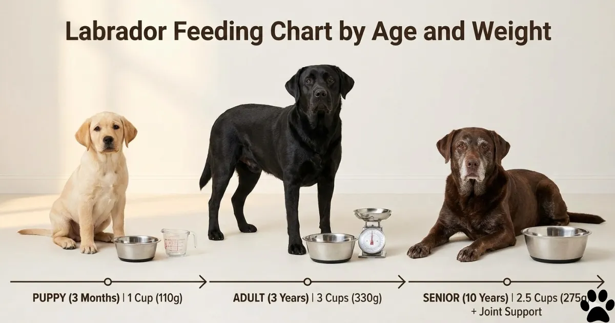 Labrador Feeding Chart by Age