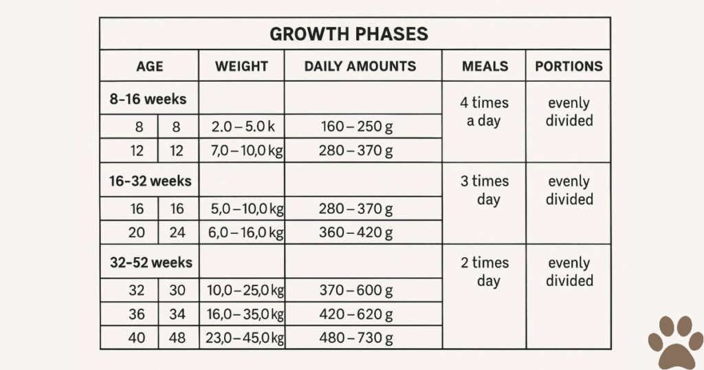 Puppy Feeding Chart: Complete Puppy Feeding Chart by Age