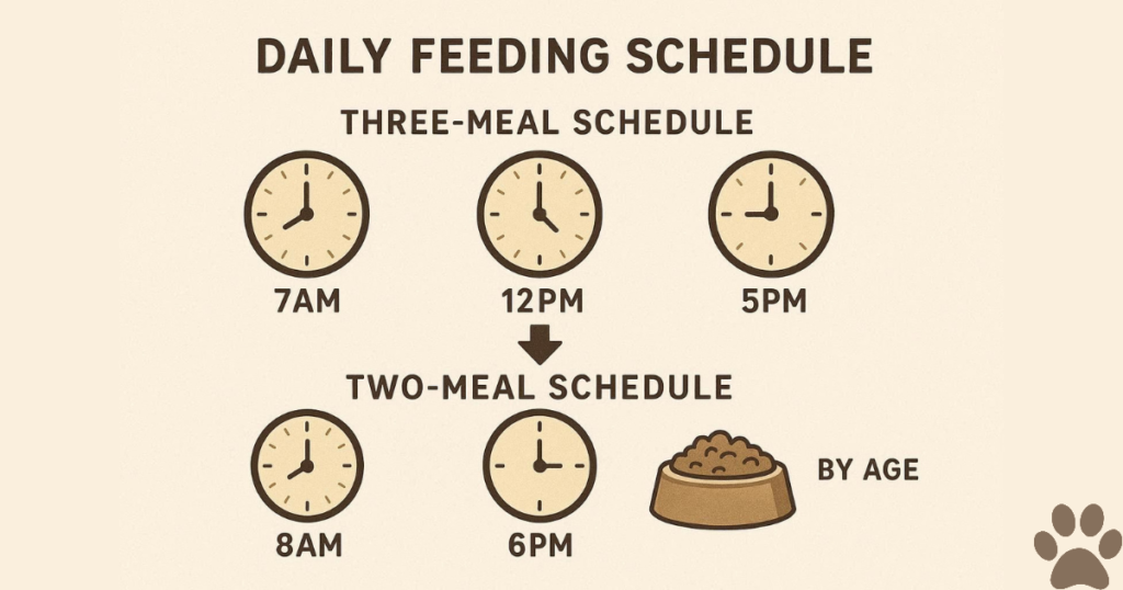 Puppy Food Chart: How Much to Feed a Dog Per Day Chart: Meal Timing Guide