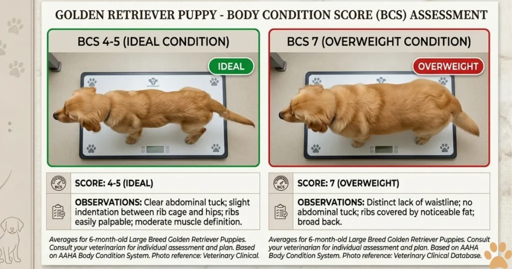 Golden Retriever Feeding Guide: Body Condition Score in Your Golden Retriever Feeding Guide