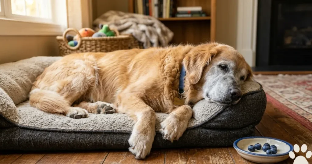 Are Blueberries Harmful To Dogs: Senior life stage within decision framework Prompt: 