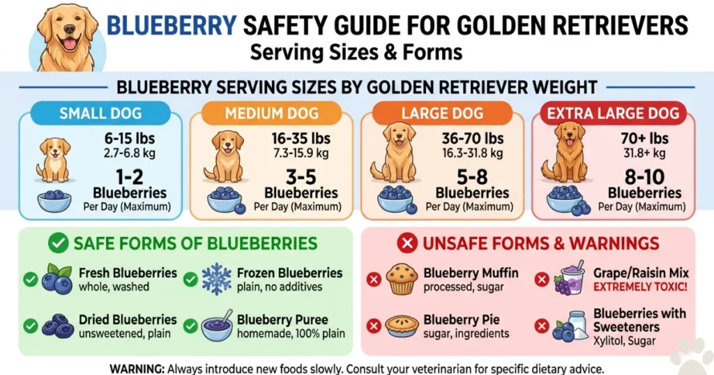 Dogs and Blueberries: Serving size 