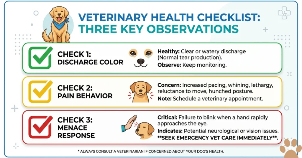 Eye Conditions in Dogs: GRI Eye Triage Protocol infographic for identifying dog eye problems in Golden Retrievers