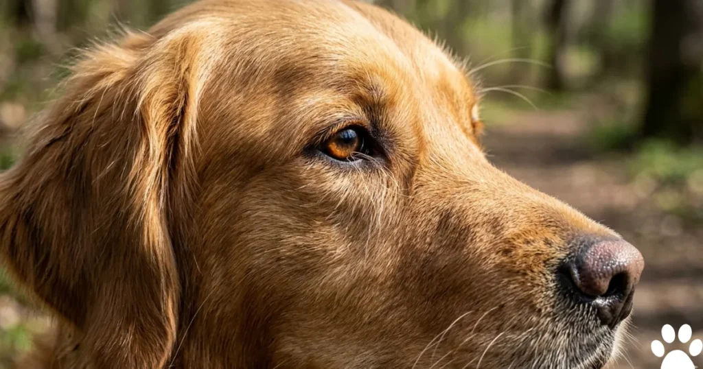 Dog Squinting One Eye: Vet applying fluorescein dye to diagnose dog squinting in a Golden Retriever