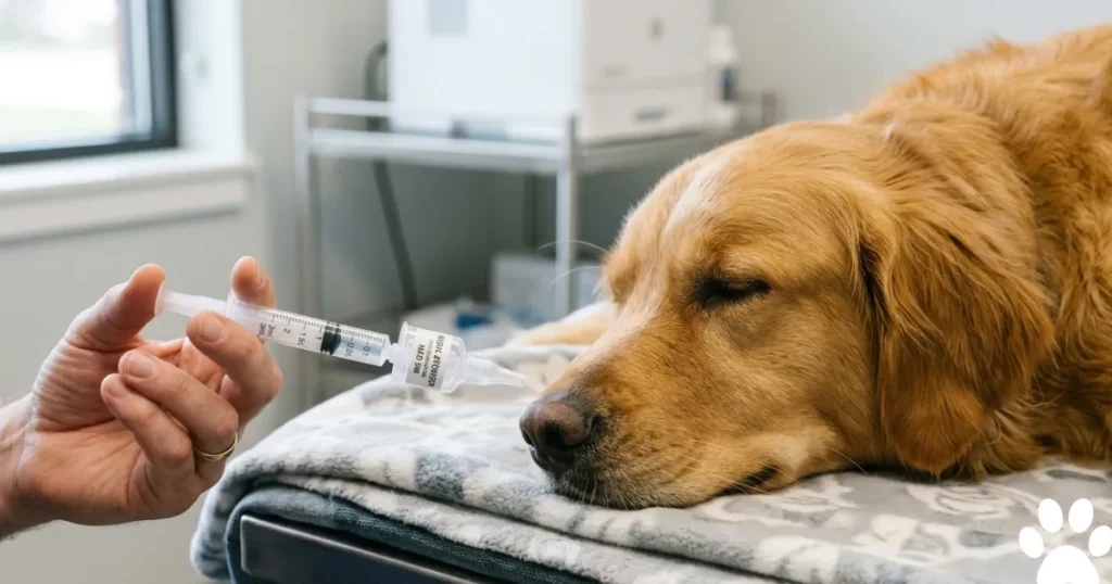 Anti Seizure Medication for Dogs: Intranasal midazolam atomizer used for dog anti seizure rescue at home