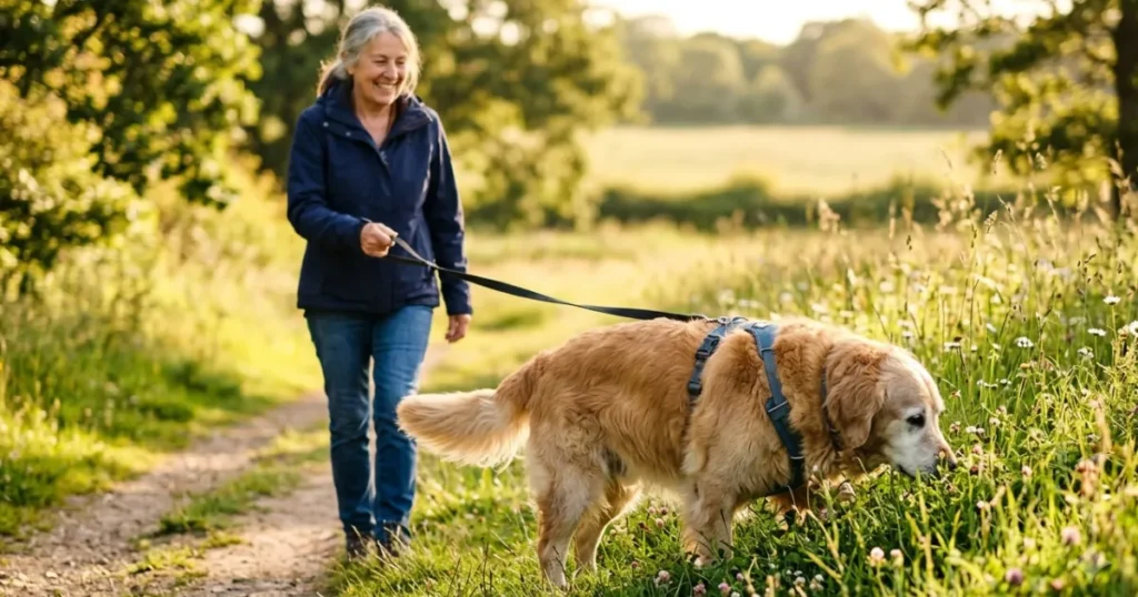 Canine Cancer Prognosis: How Long Can a Dog Live With Cancer: A senior Golden enjoying a good quality of life day despite a cancer prognosis.