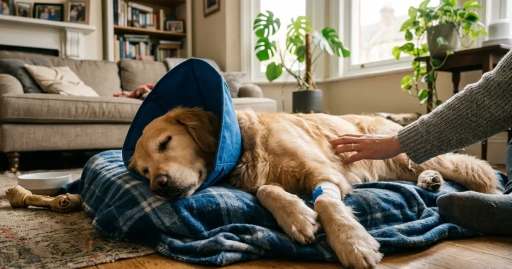 Cluster Seizures in Dogs: Murphy, age 4, resting after a vet check
