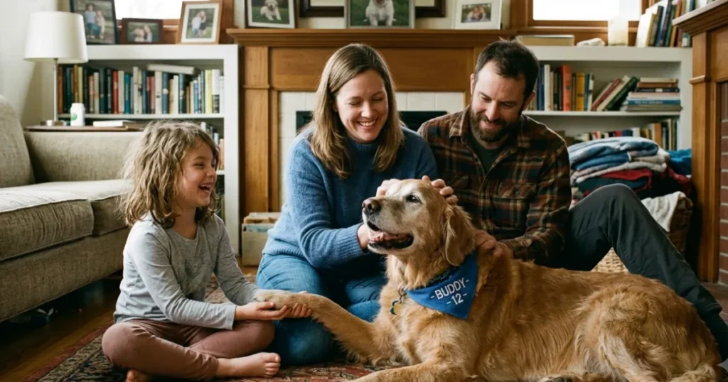 Senior Dog Age: Senior Golden Retriever Bella, senior dog age example.