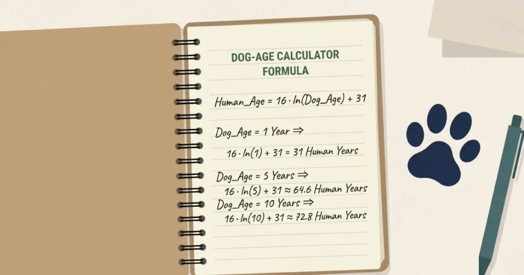 Dog to Human Years: Dog age calculator formula converting dog to human years