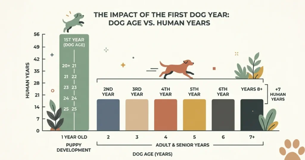 Dog Years Calculator: Why one human year isn't a fixed number of dog years." 