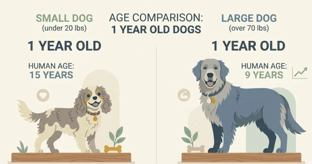 How Old Is 3 Years in Dog Years: Why a 4 years old Golden reads older than a 4 years old small dog.