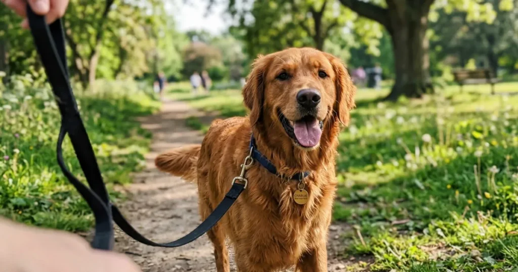 How Old Is 4 Years in Dog Years: 3 year old Golden Retriever Cooper, dog years to human years example.
