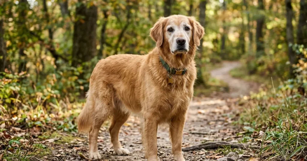 How Old is 9 in Dog Years: Nine year old senior Golden Retriever in human years