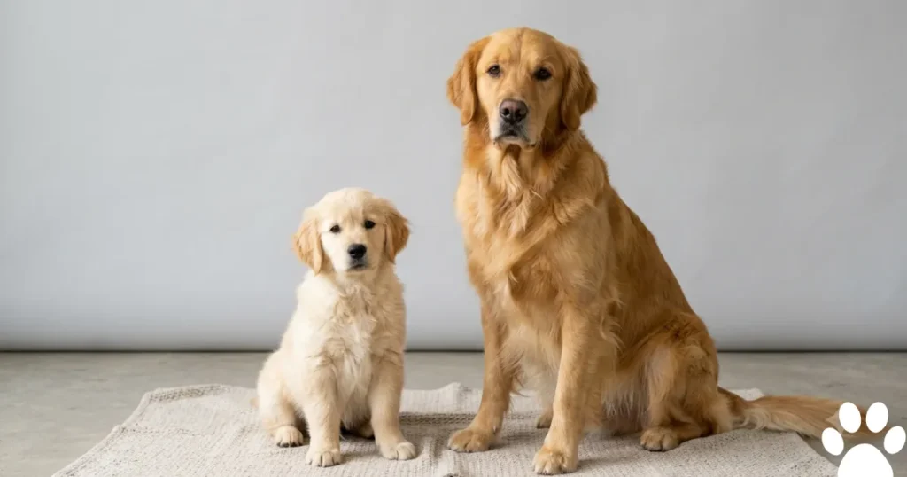 How to Calculate Dog Years: How dog age calculation differs for a Golden Retriever puppy and adult.