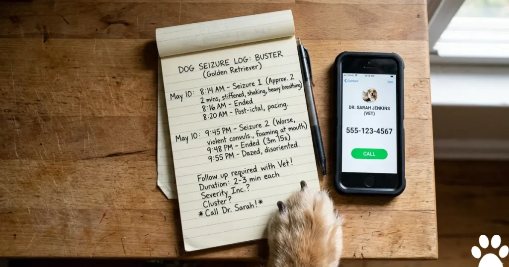 Canine Seizures Causes: Owner seizure observation notes for Golden Retriever what causes dogs to have seizures