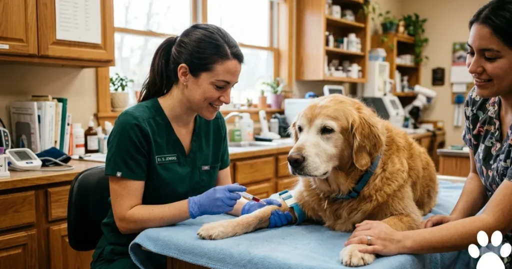 What Causes Fits in Older Dogs: Bloodwork for a senior Golden Retriever to find metabolic causes of fits