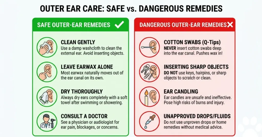 Apple Cider Vinegar for Dog Ear: A safety chart of home remedies for dog ear infection, safe versus dangerous
