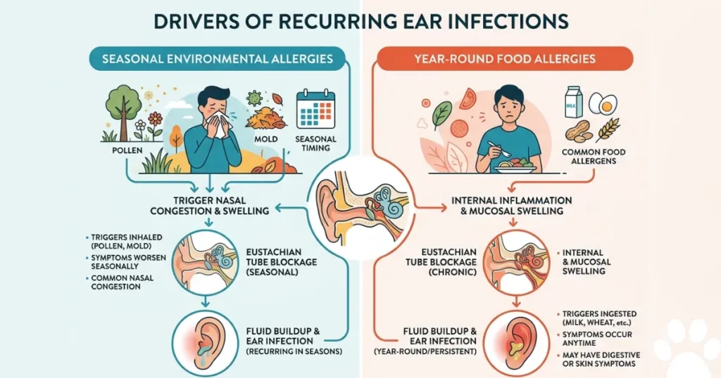 Chronic Ear Infections in Dogs: Food versus environmental allergy patterns behind chronic ear infections in dogs