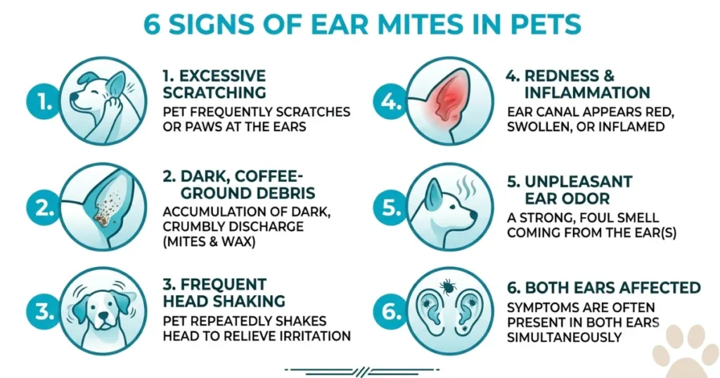 Ear Mites in Dogs: The six dog ear mites symptoms owners should learn to recognize early