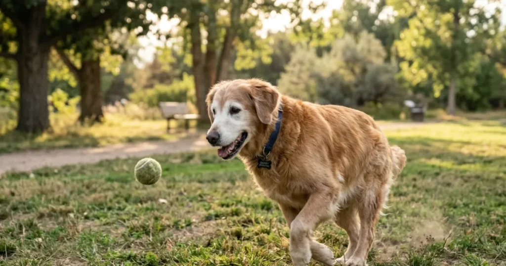 How Long Does A Golden Retriever Live: Senior golden retriever showing how long golden retrievers live with good care 