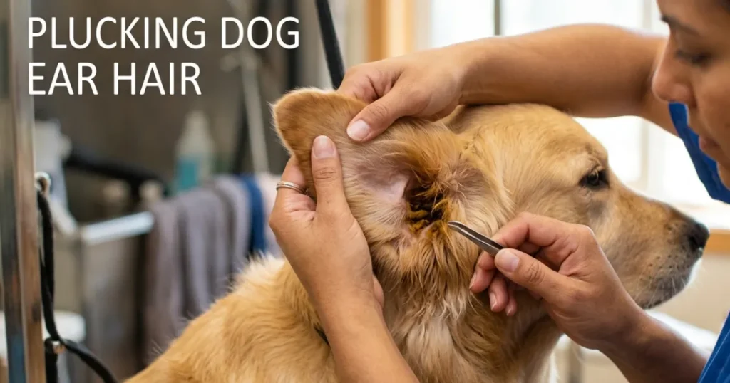 Plucking Dog Ear Hair